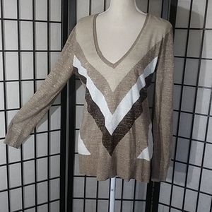 New York & Co Shimmer V-Neck Sweater